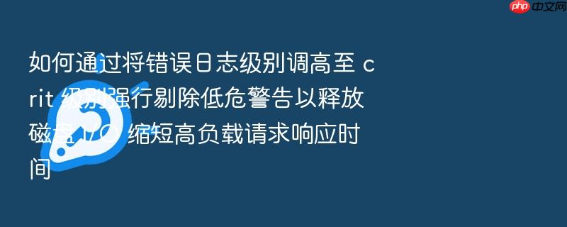 如何通过将错误日志级别调高至 crit 级别强行剔除低危警告以释放磁盘 i/o 缩短高负载请求响应时间