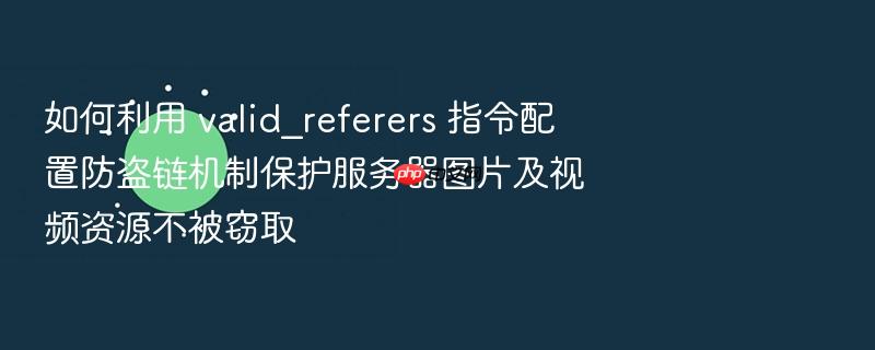 如何利用 valid_referers 指令配置防盗链机制保护服务器图片及视频资源不被窃取