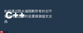 如何通过防火墙阻断所有针对不安全网络连接的恶意探测报文实战