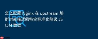 怎么配置 nginx 在 upstream 熔断时直接返回特定标准化降级 json 数据
