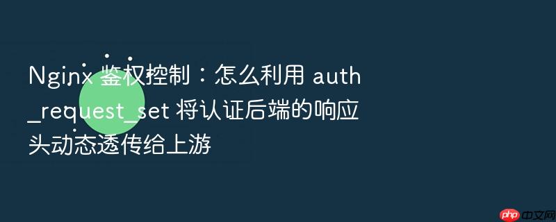 nginx 鉴权控制:怎么利用 auth_request_set 将认证后端的响应头动态透传给上游