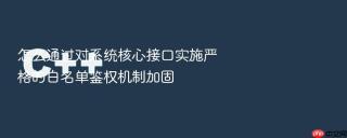 怎么通过对系统核心接口实施严格的白名单鉴权机制加固