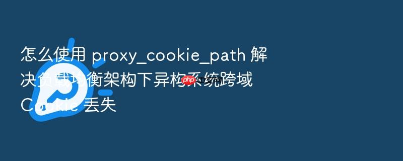 怎么使用 proxy_cookie_path 解决负载均衡架构下异构系统跨域 cookie 丢失