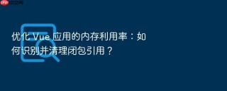 优化 vue 应用的内存利用率:如何识别并清理闭包引用?