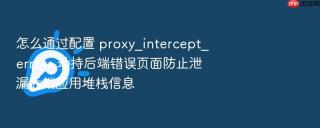 怎么通过配置 proxy_intercept_errors 劫持后端错误页面防止泄漏后端应用堆栈信息