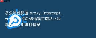 怎么通过配置 proxy_intercept_errors 劫持后端错误页面防止泄漏后端应用堆栈信息