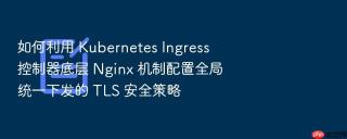 如何利用 kubernetes ingress 控制器底层 nginx 机制配置全局统一下发的 tls 安全策略
