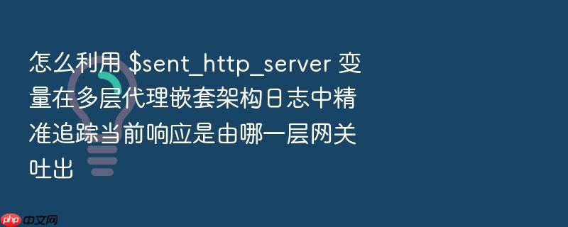 怎么利用 $sent_http_server 变量在多层代理嵌套架构日志中精准追踪当前响应是由哪一层网关吐出