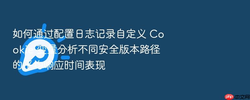 如何通过配置日志记录自定义 cookie 变量分析不同安全版本路径的平均响应时间表现