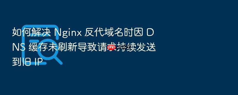 如何解决 nginx 反代域名时因 dns 缓存未刷新导致请求持续发送到旧 ip