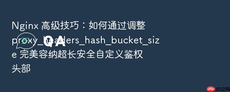 nginx 高级技巧：如何通过调整 proxy_headers_hash_bucket_size 完美容纳超长安全自定义鉴权头部