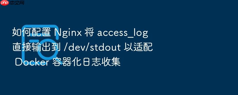 如何配置 nginx 将 access_log 直接输出到 /dev/stdout 以适配 docker 容器化日志收集