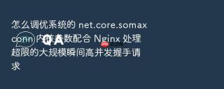 怎么调优系统的 net.core.somaxconn 内核参数配合 nginx 处理超限的大规模瞬间高并发握手请求