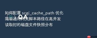 如何配置 scgi_cache_path 优化简单通用网关脚本路径在高并发读取时的磁盘文件快照分布