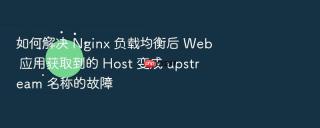如何解决 Nginx 负载均衡后 Web 应用获取到的 Host 变成 upstream 名称的故障