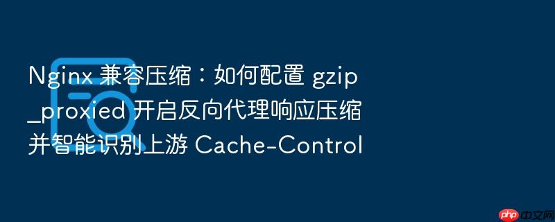 nginx 兼容压缩:如何配置 gzip_proxied 开启反向代理响应压缩并智能识别上游 cache-control