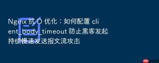 nginx 抗 d 优化:如何配置 client_body_timeout 防止黑客发起持续慢速发送报文流攻击