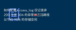 如何配置 access_log 仅记录非 200 与非 304 的异常状态码路径以节约 90% 的存储空间
