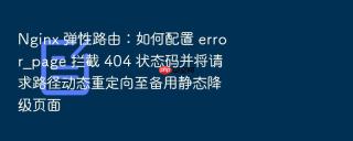 nginx 弹性路由:如何配置 error_page 拦截 404 状态码并将请求路径动态重定向至备用静态降级页面