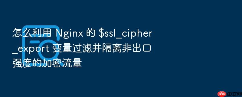 怎么利用 nginx 的 $ssl_cipher_export 变量过滤并隔离非出口强度的加密流量