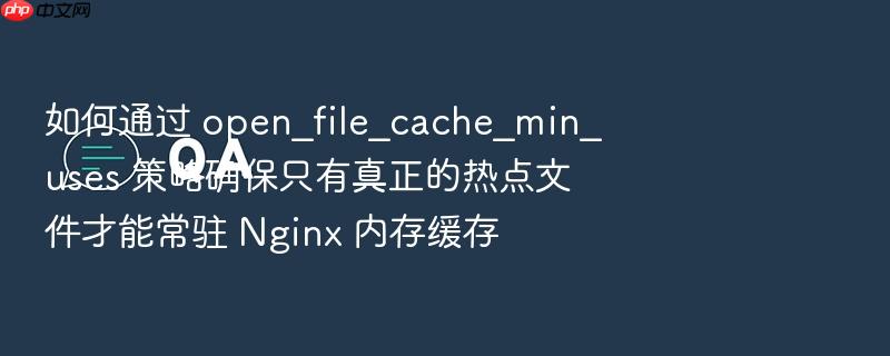 如何通过 open_file_cache_min_uses 策略确保只有真正的热点文件才能常驻 nginx 内存缓存