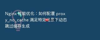 nginx 性能优化:如何配置 proxy_no_cache 满足特定场景下动态跳过缓存生成