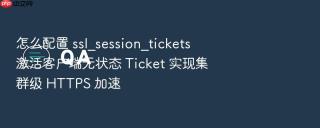 怎么配置 ssl_session_tickets 激活客户端无状态 ticket 实现集群级 https 加速