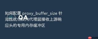 如何配置 proxy_buffer_size 针对性优化反向代理层接收上游响应头的专用内存缓冲区
