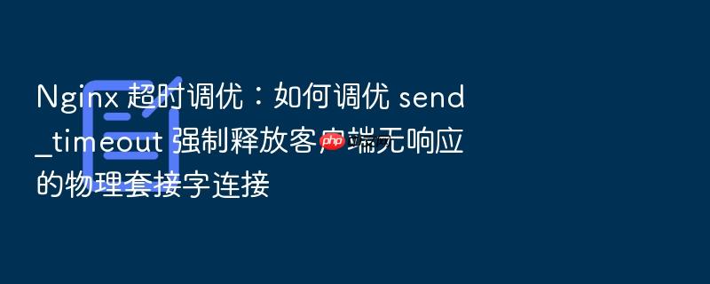 nginx 超时调优:如何调优 send_timeout 强制释放客户端无响应的物理套接字连接