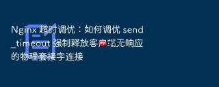 nginx 超时调优：如何调优 send_timeout 强制释放客户端无响应的物理套接字连接