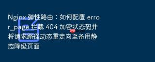nginx 弹性路由：如何配置 error_page 拦截 404 加密状态码并将请求路径动态重定向至备用静态降级页面
