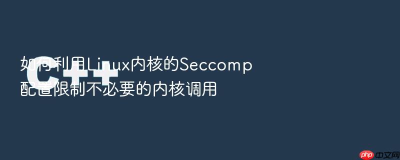 如何利用linux内核的seccomp配置限制不必要的内核调用
