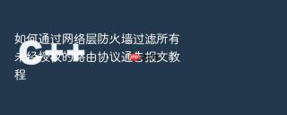 如何通过网络层防火墙过滤所有未经授权的路由协议通告报文教程