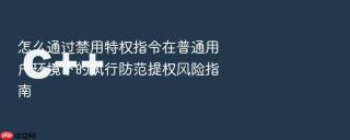 怎么通过禁用特权指令在普通用户环境下的执行防范提权风险指南