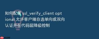 如何配置 ssl_verify_client optional 允许客户端自选单向或双向认证并在代码层降级控制