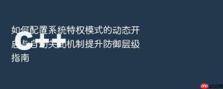 如何配置系统特权模式的动态开启与自动关闭机制提升防御层级指南