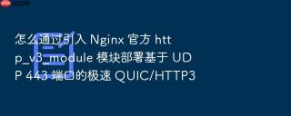 怎么通过引入 nginx 官方 http_v3_module 模块部署基于 udp 443 端口的极速 quic/http3