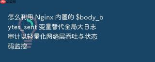 怎么利用 nginx 内置的 $body_bytes_sent 变量替代全局大日志审计以轻量化网络层吞吐与状态码监控