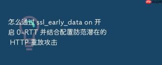 怎么通过 ssl_early_data on 开启 0-rtt 并结合配置防范潜在的 http 重放攻击