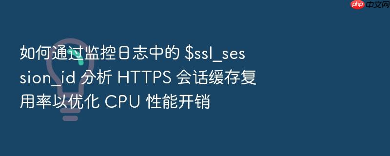 如何通过监控日志中的 $ssl_session_id 分析 https 会话缓存复用率以优化 cpu 性能开销