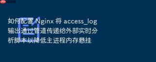 如何配置 nginx 将 access_log 输出通过管道传递给外部实时分析脚本以降低主进程内存悬挂