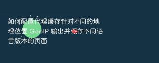 如何配置代理缓存针对不同的地理位置 geoip 输出并缓存不同语言版本的页面