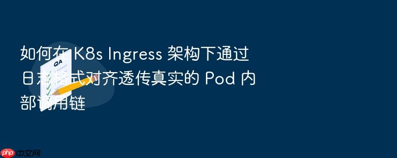 如何在 k8s ingress 架构下通过日志格式对齐透传真实的 pod 内部调用链