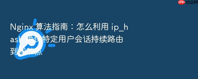 nginx 算法指南:怎么利用 ip_hash 确保特定用户会话持续路由到同节点