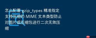 怎么配置 gzip_types 精准指定支持压缩的 mime 文本类型防止对图片或压缩包进行二次无效压缩