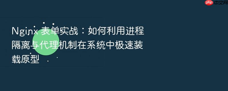 nginx 表单实战:如何利用进程隔离与代理机制在系统中极速装载原型