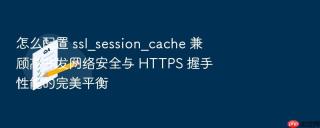 怎么配置 ssl_session_cache 兼顾高并发网络安全与 https 握手性能的完美平衡