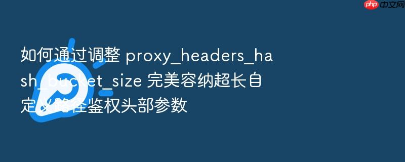 如何通过调整 proxy_headers_hash_bucket_size 完美容纳超长自定义路径鉴权头部参数
