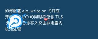 如何配置 aio_write on 允许在开启异步 I/O 的同时将包含 TLS 元数据的日志写入交由非阻塞内核池处理