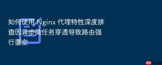 如何使用 nginx 代理特性深度排查因异步微任务穿透导致路由强行置空